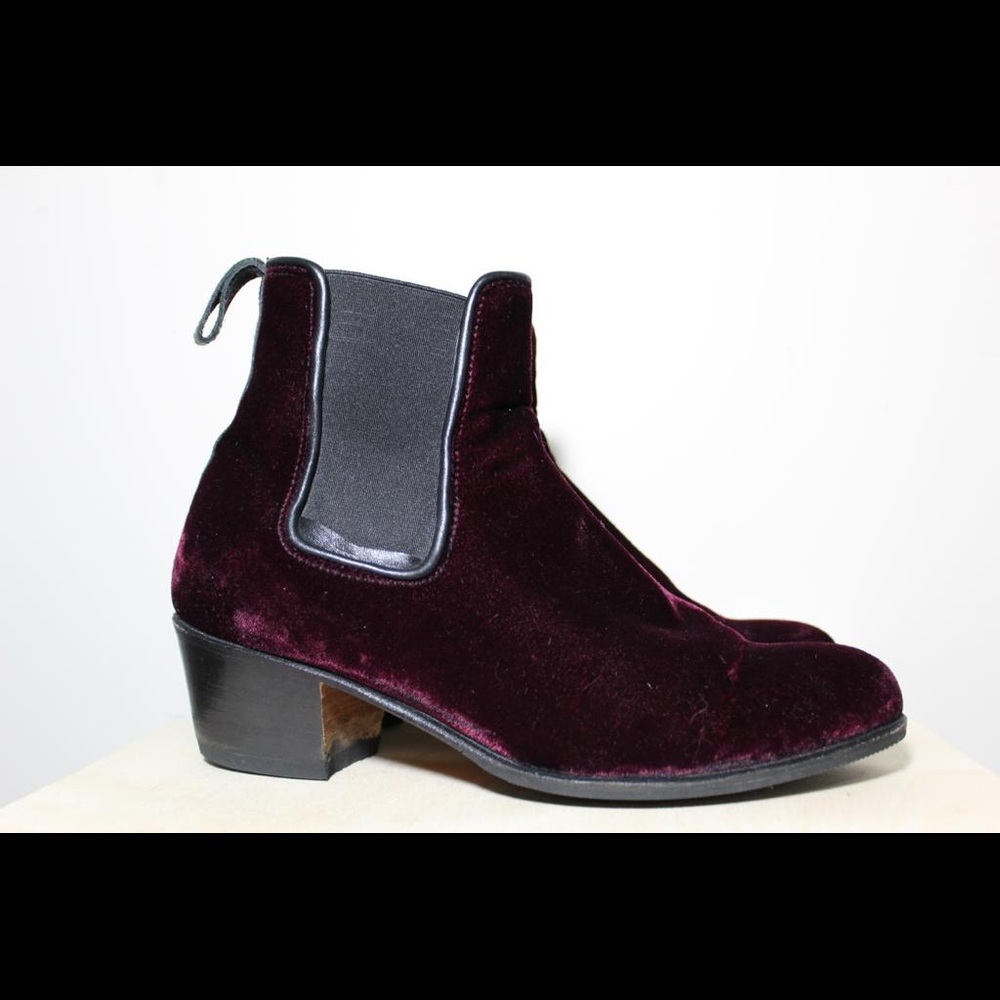 Penelope Chilvers x JCrew Cubana Velvet boot
